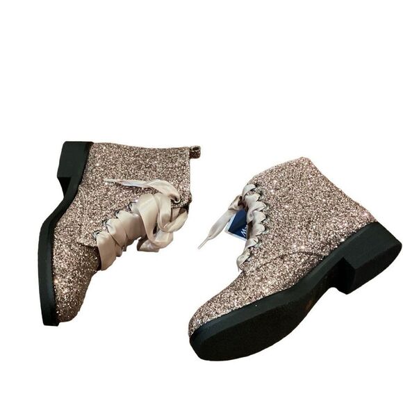 NWT Dirty Laundry Women's Glitter Combat Boots Sz 7.5 - Picture 7 of 11